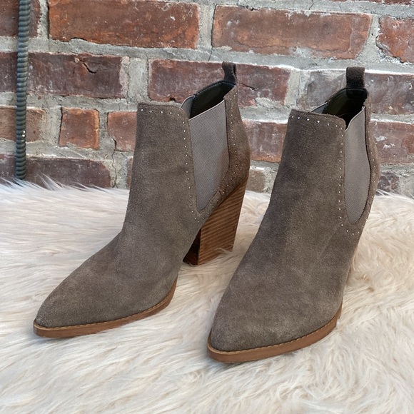 Marc Fisher Bellie Studded Suede Pull-on Booties, Size 10 - Picture 4 of 16